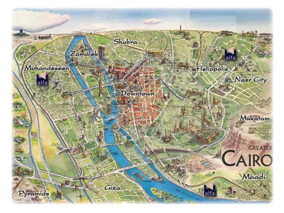 Kort af mohandeseen cairo