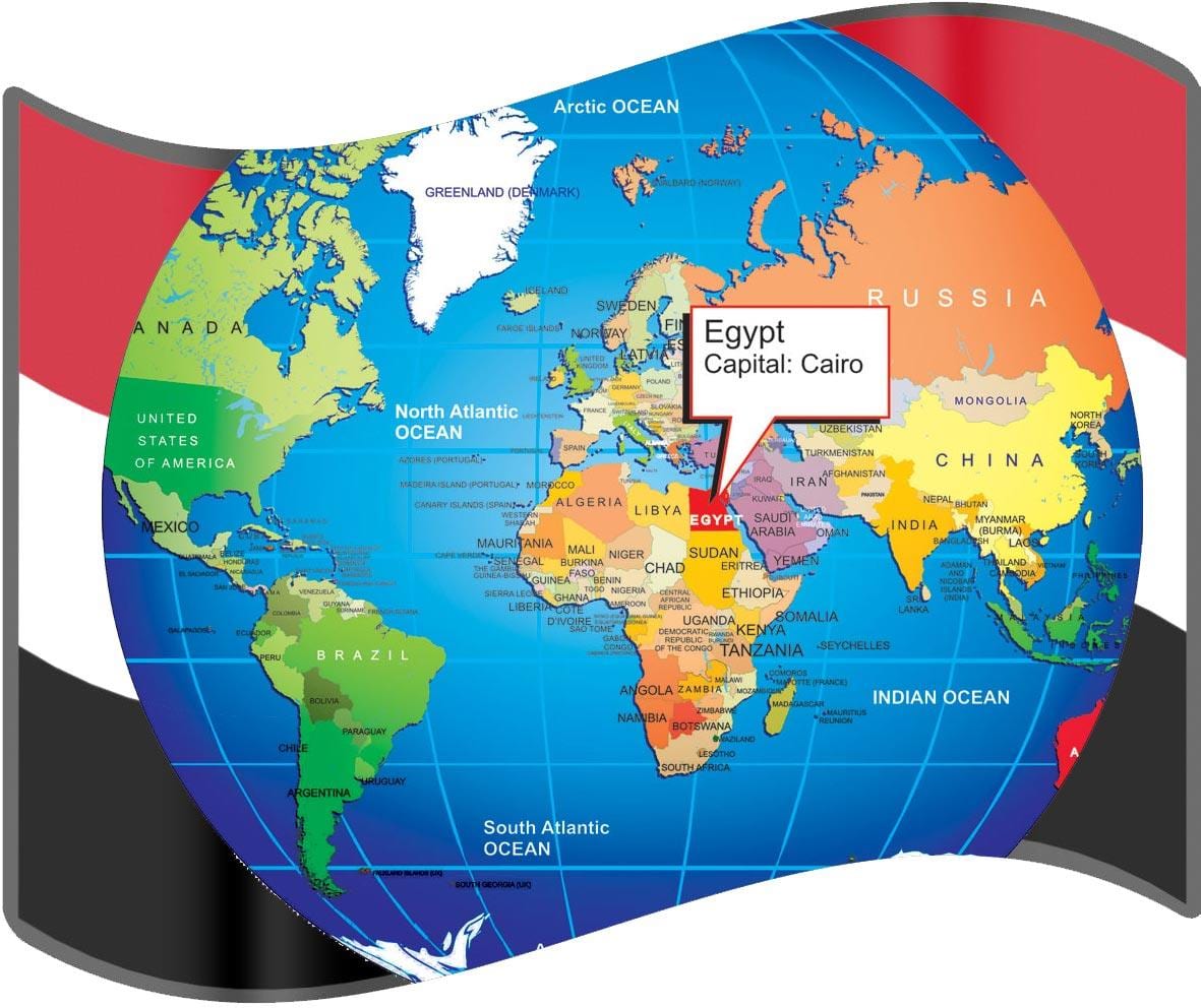 cairo staðsetningu á heiminum kort