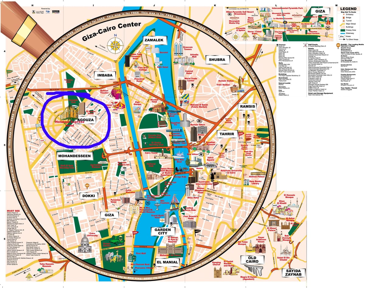 Kort af kaíró cairo