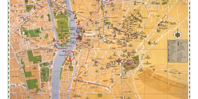 Cairo ferðamaður staðir kort