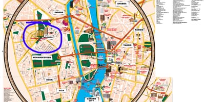 Kort af kaíró cairo
