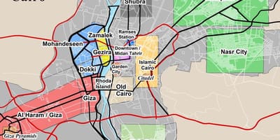 Kort af kaíró cairo
